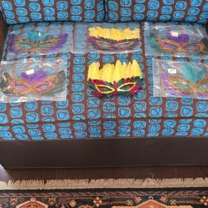 Colorful Feathered Masquerade Masks